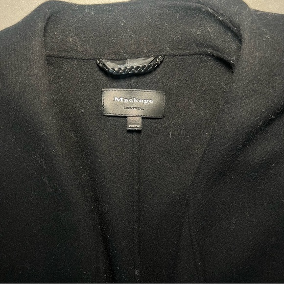 MACKAGE WOOL TRENCH JACKET WITH TIE - Picture 4 of 12